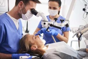 a woman visits the emergency dentist